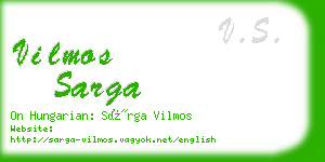 vilmos sarga business card